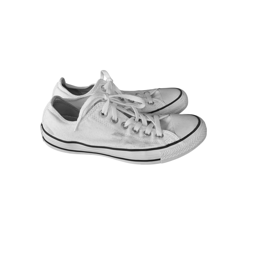 Converse Chuck Taylor All Star Low Top White Canvas Sneakers Womens 8 skater‎ - Picture 7 of 9